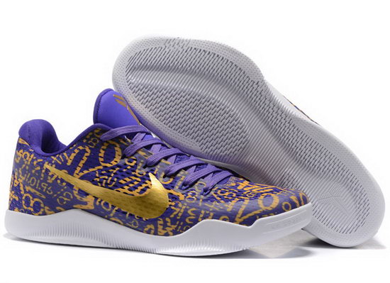 Nike Kobe 11 Em Purple Gold Word Discount Code